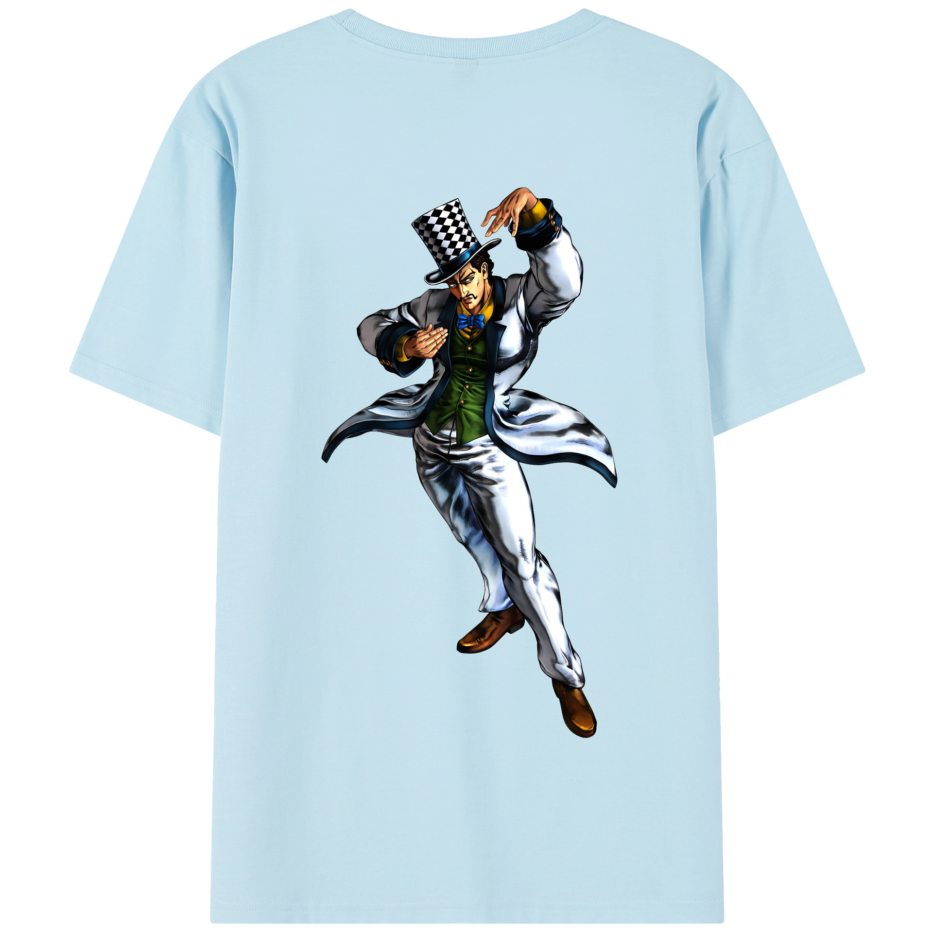 （画像用） ジョジョの奇妙な冒険 ウィル?アントニオ?ツェペリ JoJo's Bizarre Adventure Will Anthonio Zeppeli 綿100％半袖Tシャツ（背面プリント）